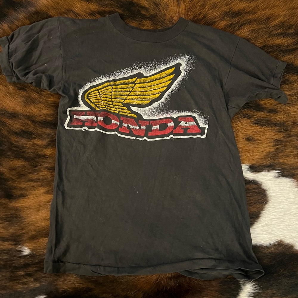 1980s Vintage Honda Racing Motorcycles T Shirt Single Stitch